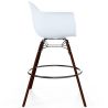 Buy Bar Stool - Scandinavian Design - Dark Wood Legs - Skandiva White 61570 home delivery