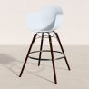 Buy Bar Stool - Scandinavian Design - Dark Wood Legs - Skandiva White 61570 - prices