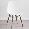 Buy Dining Chairs - Scandinavian Design - Dark Wood Legs - Lumi White 61575 - prices