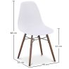 Buy Dining Chairs - Scandinavian Design - Dark Wood Legs - Lumi White 61575 in the United Kingdom