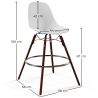 Buy Bar Stool - Scandinavian Design - Dark Wood Legs - Lumi White 61576 - in the UK