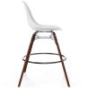 Buy Bar Stool - Scandinavian Design - Dark Wood Legs - Lumi White 61576 in the United Kingdom