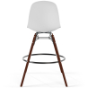 Buy Dining Stool - Scandinavian Design - Dark Wood Legs - Pack of 4 - Lumi White 61580 with a guarantee