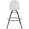 Buy Dining Stool - Scandinavian Design - Dark Wood Legs - Pack of 4 - Lumi White 61580 - in the UK