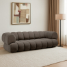 Buy Velvet Upholstered Sofa - Modern Style - 2/3 Seater - Curved Premium Taupe 61486 at MyFaktory