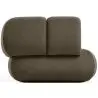 Buy Velvet Upholstered Sofa - Modern Style - 2/3 Seater - Curved Premium Taupe 61486 - prices