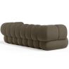 Buy Velvet Upholstered Sofa - Modern Style - 2/3 Seater - Curved Premium Taupe 61486 in the United Kingdom