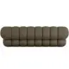 Buy Velvet Upholstered Sofa - Modern Style - 2/3 Seater - Curved Premium Taupe 61486 in the United Kingdom