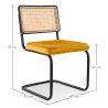 Buy Dining Chair - Upholstered in Velvet - Wood & Rattan - New Edition - Nema Mustard 61590 - in the UK