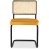Buy Dining Chair - Upholstered in Velvet - Wood & Rattan - New Edition - Nema Mustard 61590 - in the UK
