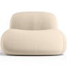 Buy Organic-Shaped Lounge Armchair - Velvet Upholstered Armchair Scandinavian Modern Design - Dustine White 61587 at MyFaktory