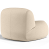 Buy Organic-Shaped Lounge Armchair - Velvet Upholstered Armchair Scandinavian Modern Design - Dustine White 61587 with a guarantee