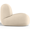 Buy Organic-Shaped Lounge Armchair - Velvet Upholstered Armchair Scandinavian Modern Design - Dustine White 61587 home delivery