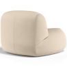 Buy Organic-Shaped Lounge Armchair - Velvet Upholstered Armchair Scandinavian Modern Design - Dustine White 61587 in the United Kingdom