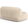 Buy Organic-Shaped Sofa - Velvet Upholstered Scandinavian Modern Design - Dustine White 61588 in the United Kingdom