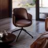 Buy Modern Swivel Armchair with High Comfort - For Restaurants and Exclusive Spaces - Podd Chocolate 61584 - prices