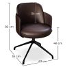 Buy Modern Swivel Armchair with High Comfort - For Restaurants and Exclusive Spaces - Podd Chocolate 61584 at MyFaktory