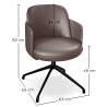 Buy Modern Swivel Armchair with High Comfort - For Restaurants and Exclusive Spaces - Podd Chocolate 61584 home delivery