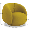 Buy Modern Rounded Armchair - Comfort and Style for Luxury Décor - Serida Yellow 61586 in the United Kingdom