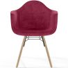 Buy Velvet Dining Chair - Scandinavian Design and Wooden Legs - Skandiva  Dark red 61594 - in the UK