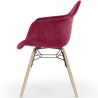 Buy Velvet Dining Chair - Scandinavian Design and Wooden Legs - Skandiva  Dark red 61594 in the United Kingdom