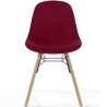 Buy Velvet Dining Chair - Scandinavian Design and Wooden Legs - Lumi Dark red 61595 - in the UK