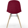 Buy Velvet Dining Chair - Scandinavian Design and Wooden Legs - Lumi Dark red 61595 - prices