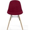 Buy Velvet Dining Chair - Scandinavian Design and Wooden Legs - Lumi Dark red 61595 - in the UK