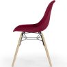 Buy Velvet Dining Chair - Scandinavian Design and Wooden Legs - Lumi Dark red 61595 in the United Kingdom