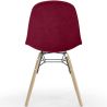 Buy Velvet Dining Chair - Scandinavian Design and Wooden Legs - Lumi Dark red 61595 with a guarantee