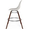 Buy Velvet Bar Stool - Scandinavian Design and Dark Wood Legs - Lumi Light grey 61598 - prices