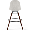 Buy Velvet Bar Stool - Scandinavian Design and Dark Wood Legs - Lumi Light grey 61598 in the United Kingdom