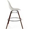 Buy Velvet Bar Stool - Scandinavian Design and Dark Wood Legs - Lumi Light grey 61598 at MyFaktory