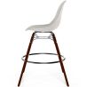 Buy Velvet Bar Stool - Scandinavian Design and Dark Wood Legs - Lumi Light grey 61598 in the United Kingdom