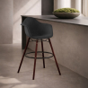 Buy Velvet Bar Stool - Scandinavian Design and Dark Wood Legs - Skandiva  Yellow 61599 - in the UK