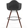 Buy Velvet Bar Stool - Scandinavian Design and Dark Wood Legs - Skandiva  Black 61599 - in the UK