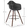 Buy Velvet Bar Stool - Scandinavian Design and Dark Wood Legs - Skandiva  Black 61599 - in the UK