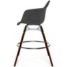 Buy Velvet Bar Stool - Scandinavian Design and Dark Wood Legs - Skandiva  Black 61599 in the United Kingdom