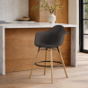 Buy Velvet Bar Stool - Scandinavian Design and Wooden Legs - Skandiva  Yellow 61597 - in the UK