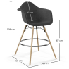 Buy Velvet Bar Stool - Scandinavian Design and Wooden Legs - Skandiva  Yellow 61597 - in the UK
