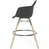 Buy Velvet Bar Stool - Scandinavian Design and Wooden Legs - Skandiva  Black 61597 in the United Kingdom
