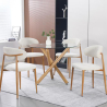 Buy Round Dining Table - Scandinavian Design - 4/5 Diners - Liona Natural 61602 in the United Kingdom
