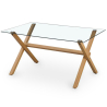 Buy Rectangular Dining Table - Scandinavian Design - 6 Diners - Liona Natural 61603 in the United Kingdom