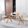 Buy Rectangular Dining Table - Scandinavian Design - 6 Diners - Liona Natural 61603 at MyFaktory
