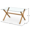 Buy Rectangular Dining Table - Scandinavian Design - 6 Diners - Liona Natural 61603 with a guarantee
