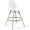 Buy Velvet Bar Stool - Scandinavian Design and Wooden Legs - Lumi White 61596 home delivery
