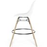 Buy Velvet Bar Stool - Scandinavian Design and Wooden Legs - Lumi White 61596 in the United Kingdom