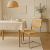 Buy Dining Chair - Vintage Design - Wood and Rattan - New Edition - Lia Natural 61592 home delivery