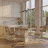 Buy Dining Chair - Vintage Design - Wood and Rattan - New Edition - Lia Black 61592 in the United Kingdom