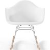 Buy Rocking Chair - Scandinavian Design - Wooden and Metal Legs - Skandiva White 61605 - in the UK